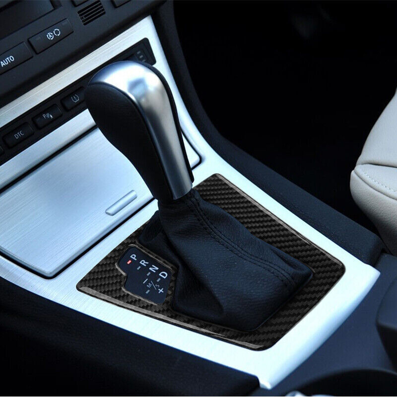 2004-10 for BMW X3 E83 CARBON FIBER INTERIOR GEAR SHIFT PANEL COVER TRIM STICKER