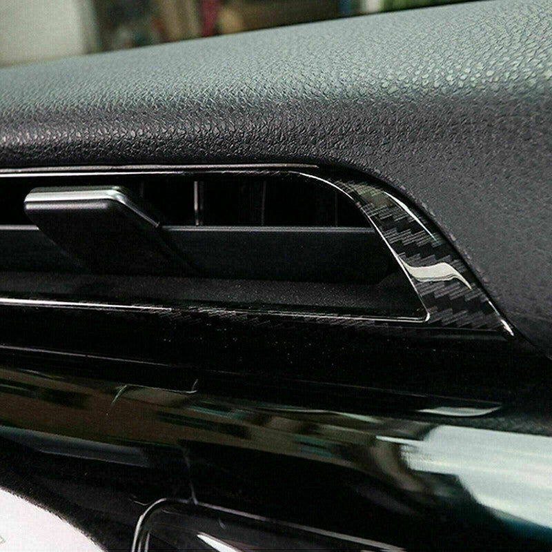 Dash Console Air Vent Cover Carbon Fiber Style Trim for Toyota for Camry 2018-2020