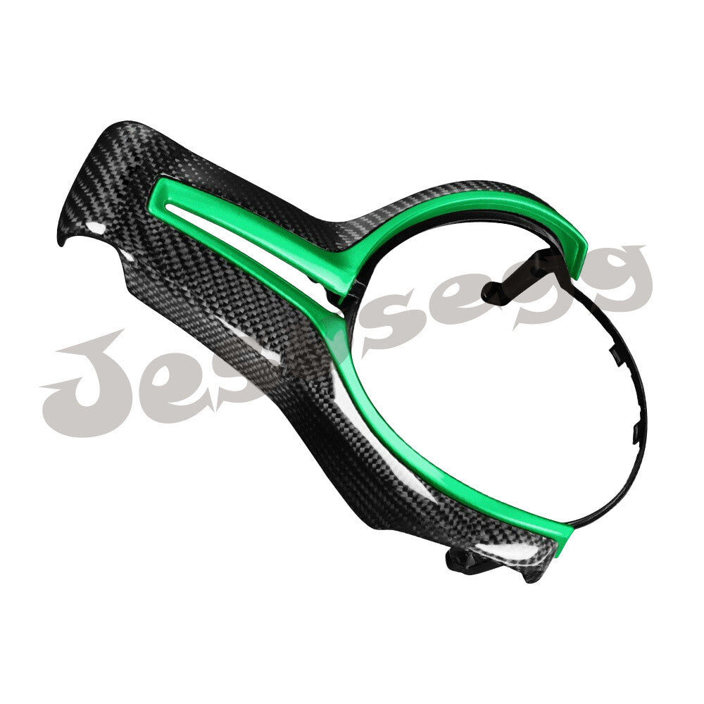 Carbon Fiber Steering Wheel Cover Trim Green for BMW M Series M2 F87 M3 M4 M5 M6