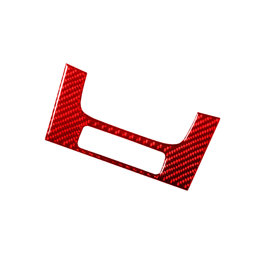 Red Carbon Fiber Rear Armrest Cup Holder Cover Trim for Chrysler 200 2011-2014 v