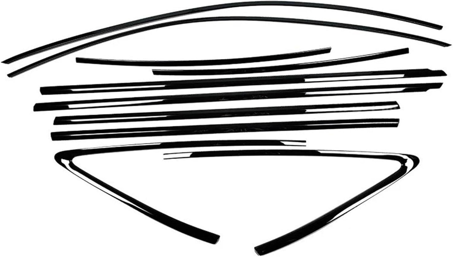 for AUDI A7 S7 Black Stainless Window Molding Strips Trim Accessories 2012-2018