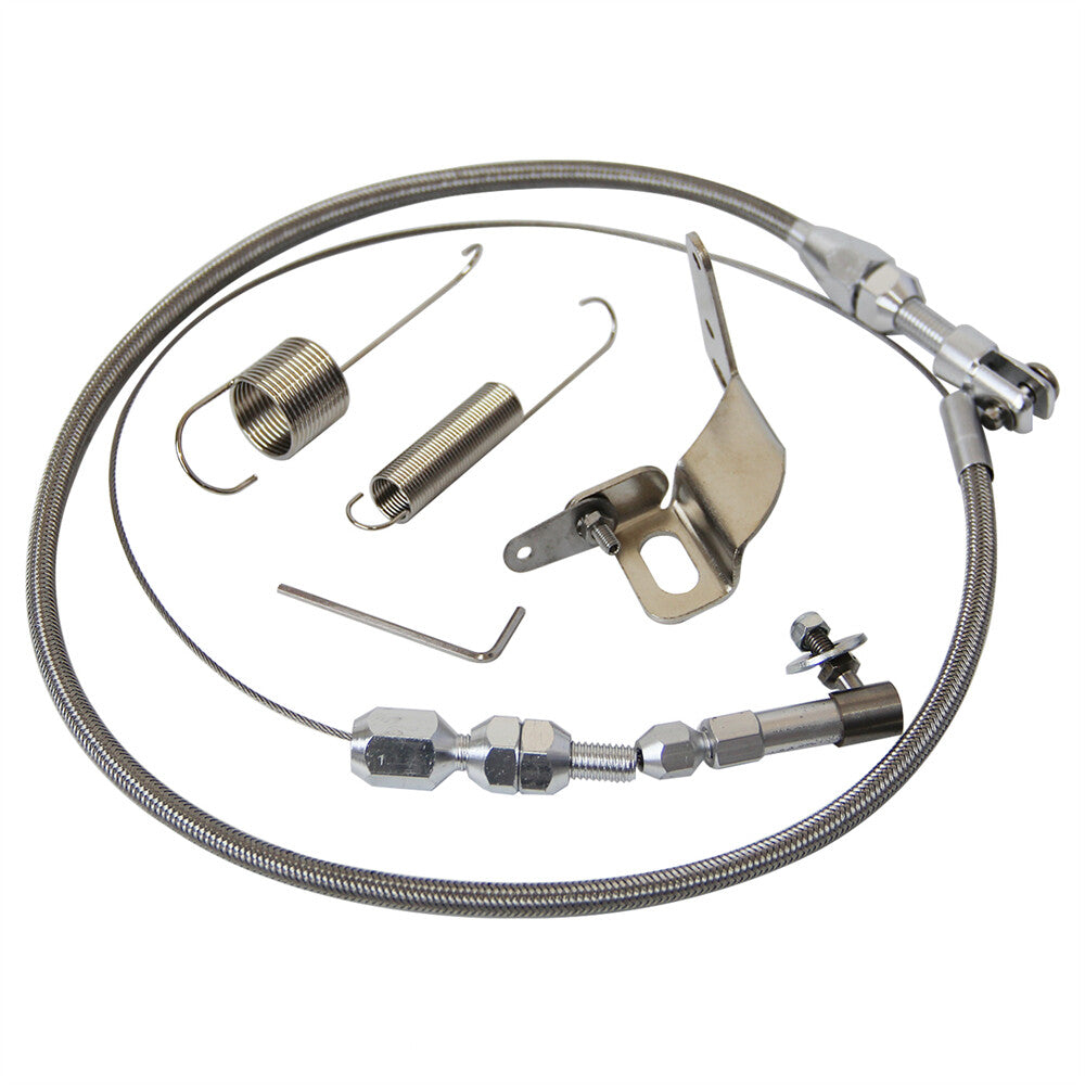 Universal Stainless Steel 36 Throttle Gas Cable Spring Set Street Hot Rod