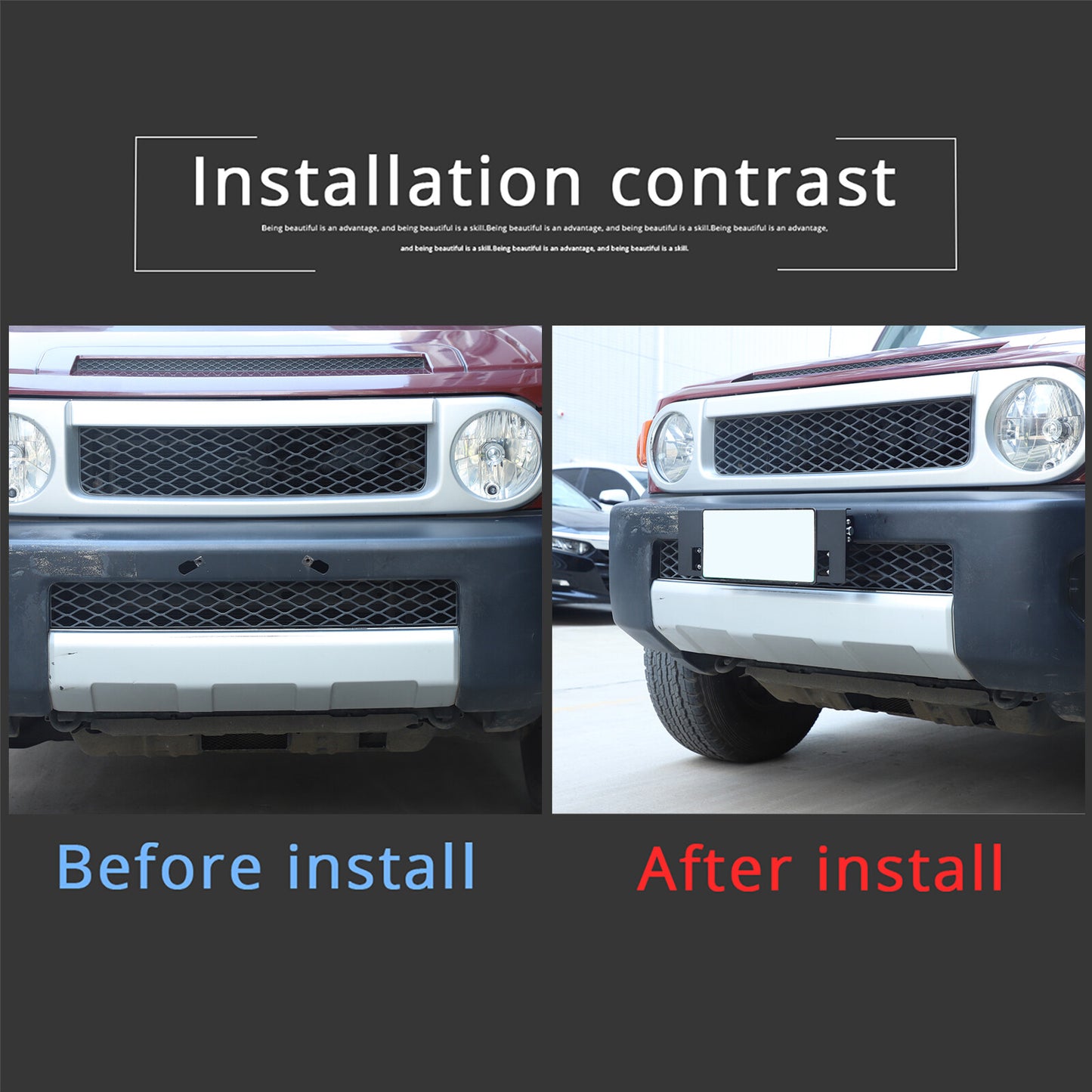 Alloy front license plate holder frame label holder suitable for 2007-21 for Toyota FJ Cruiser