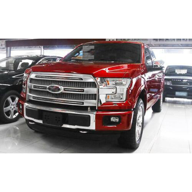 for Ford F150 F-150 2015-2020 Chrome Front Headlight Lamp Strip Cover Trim Decor