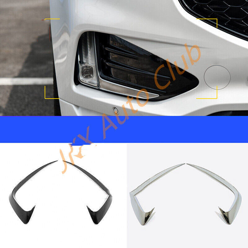 for Ford Edge 2019-21 ABS Chrome Front Fog Light Lamp Eyebrow Cover Trim Set 2x