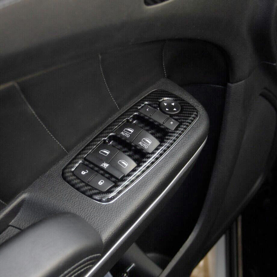 For 2011-2024 for Dodge Durango Carbon Window Lift Switch Button Frame Cover Trim 4P v
