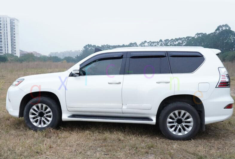 6X for Lexus 2010-22 GX460 Smoke Black Window Visor Vent Shades Sun Rain Guard