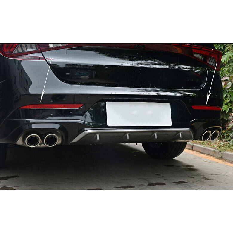 for Kia K5 21-2024 ABS Chrome Exterior Rear bumper Fog Light Frame Cover Trim 2X
