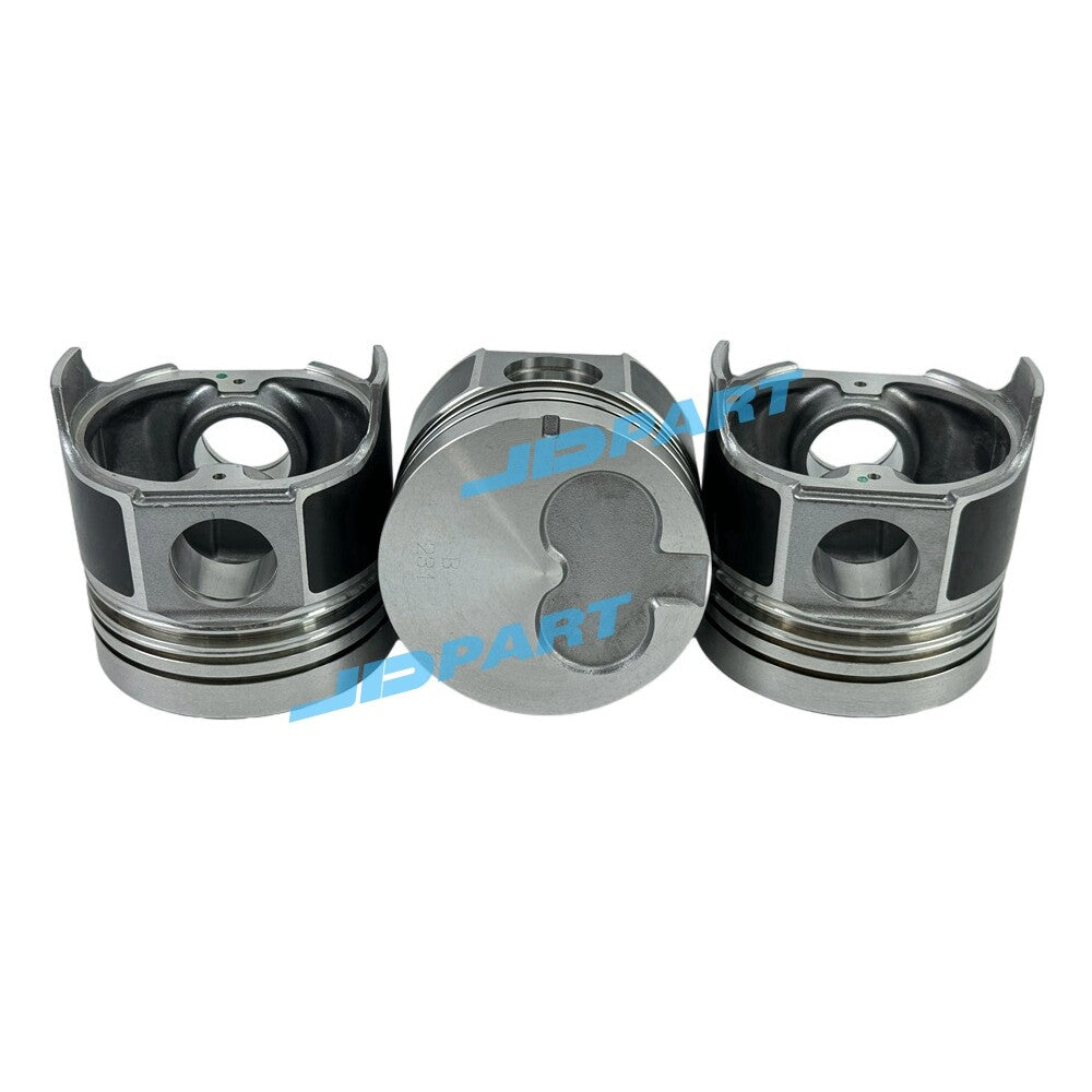 3-piece piston kit for Isuzu 3AE1 excavator engine parts -