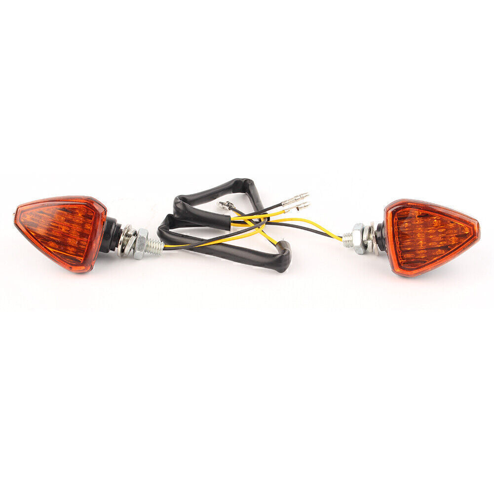 Motorcycle LED Amber Turn Signal Lights Indicator Lamp Blinker Fit for Suzuki Q