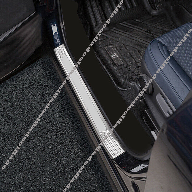 for Mazda CX-30 2020-22 Silver Door Sill Scuff Plate Cover Protector Guard Trim