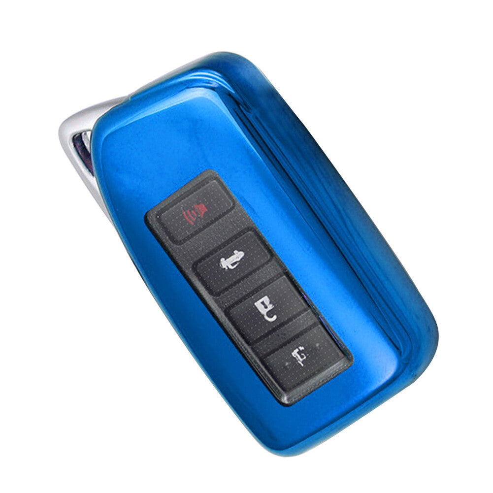 Chrome Blue TPU Key Fob Cover Fit for Lexus for ES RX IS GS LX NX RC