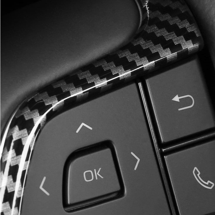 Suitable for 2020-2023 for Toyota Highlander steering wheel trim, 2 pieces, ABS carbon fiber.