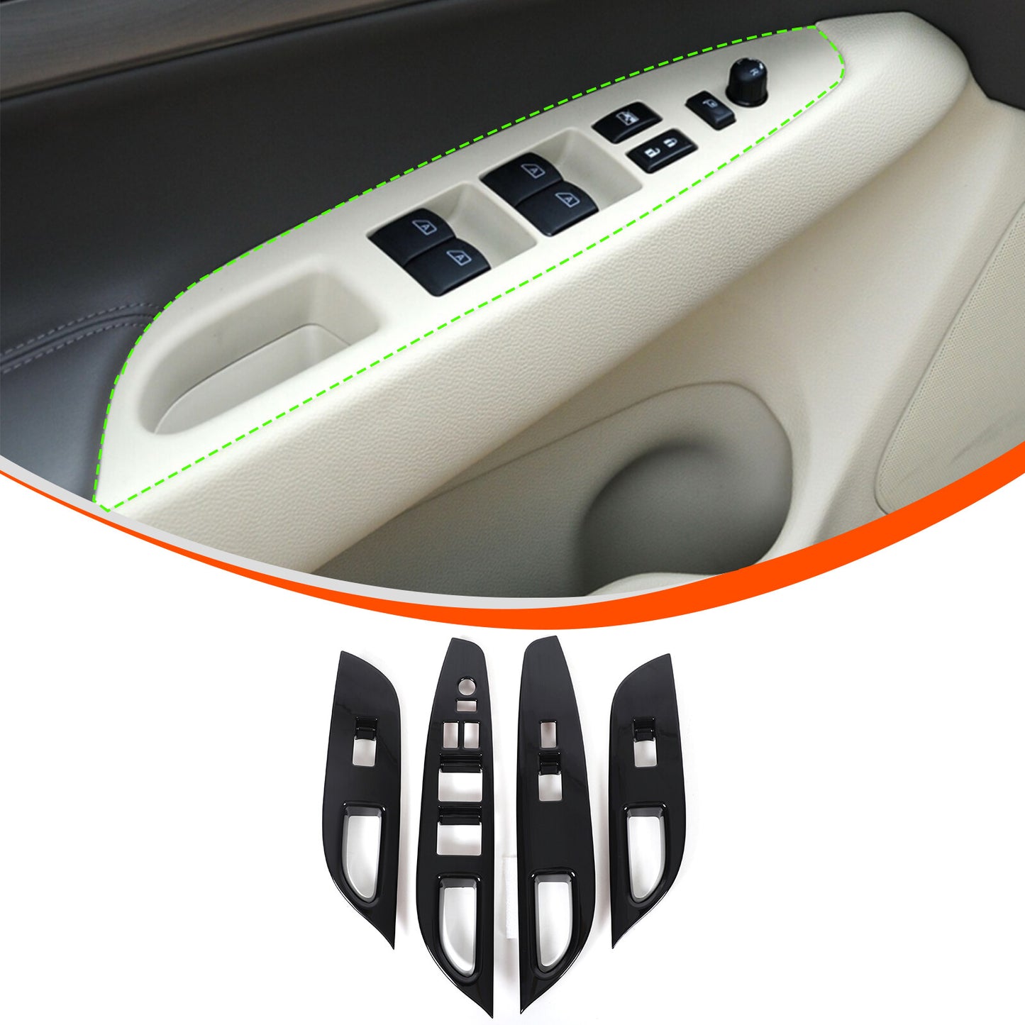 ABS carbon fiber driver for seat ventilation frame decoration suitable for Corvette C7 2014-2019- v