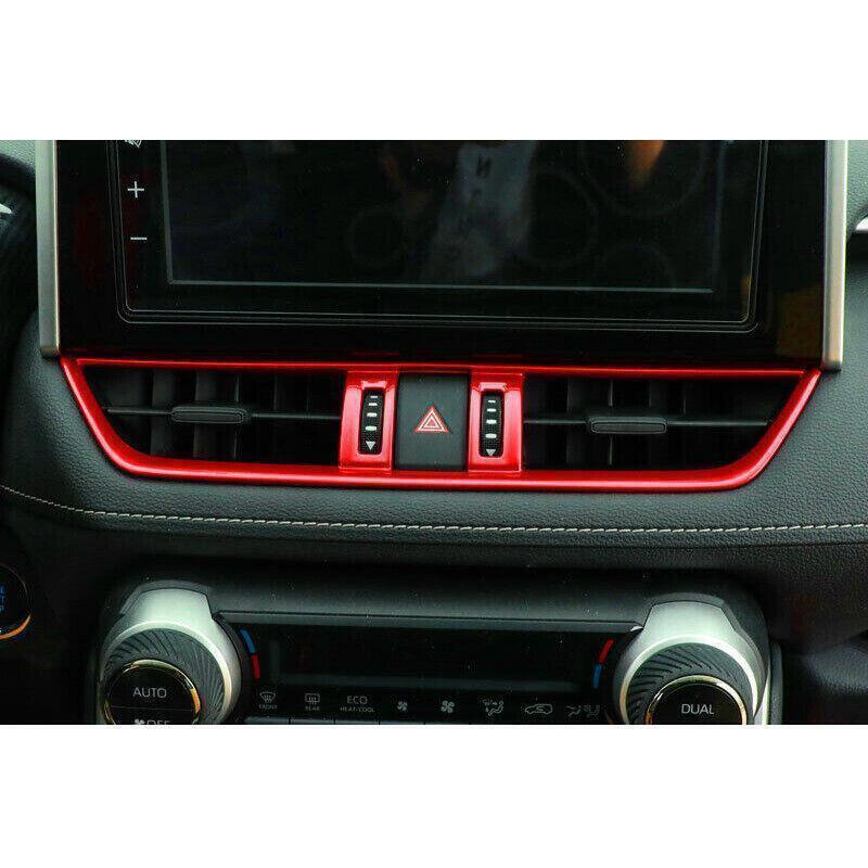 for Toyota RAV4 19-2024 Red Inner Dashboard Middle Air Outlet Vent Cover Trim 1X