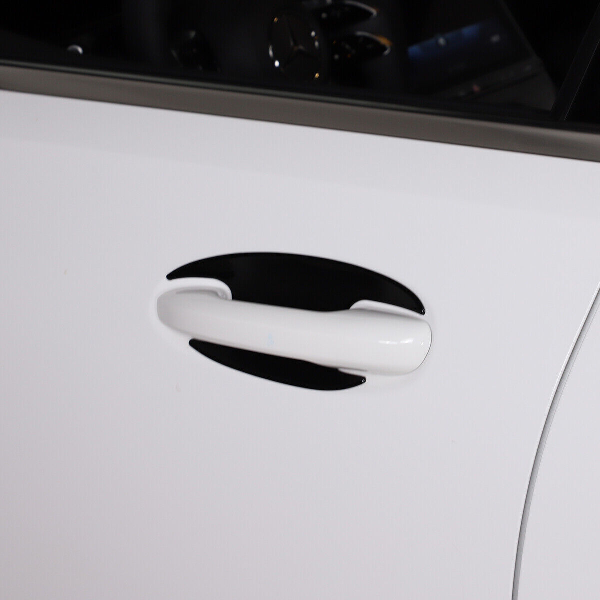 Gloss Black ABS Outer Side Door Handle Bowl Trim for Benz C Class W206 2022-2023