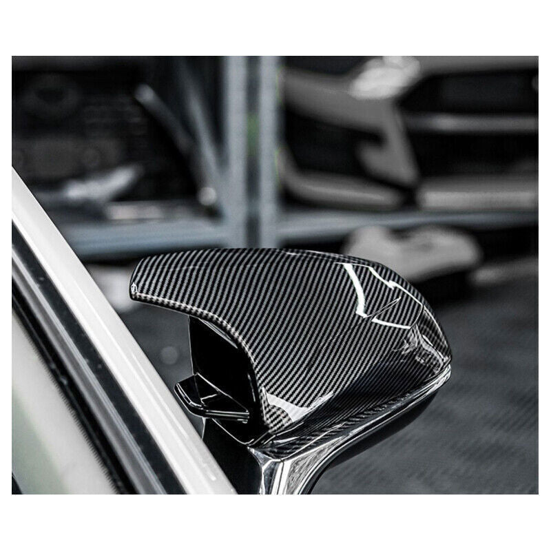 Carbon Style ABS Horn Side Rearview Mirror Cover Trims for LEXUS NX RX 2017-2023
