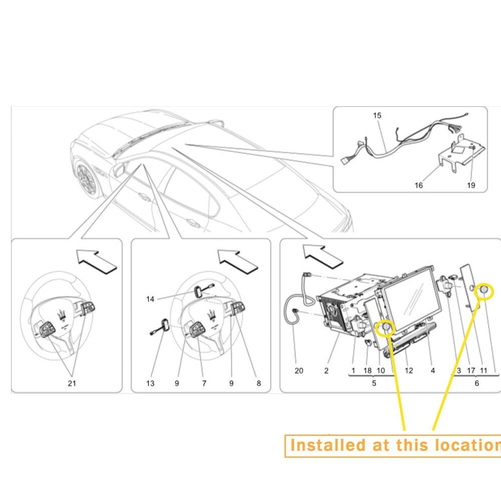 Equipment Manufacturer ( ) for Maserati Quattroporte Audio Switches: 670040490 673003180