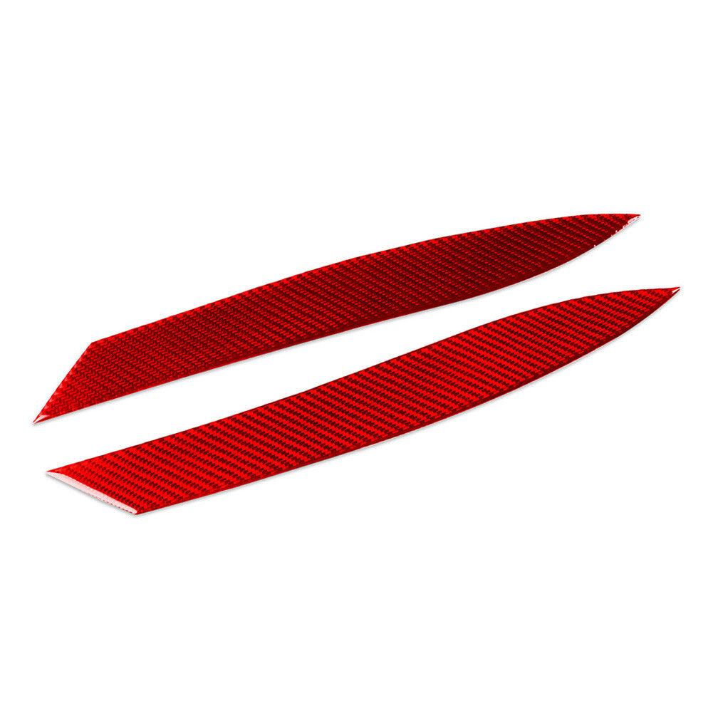 Carbon Fiber Headlight Eyelids Eyebrow Cover Trim Fit for Jaguar for F-Type 2013-2024