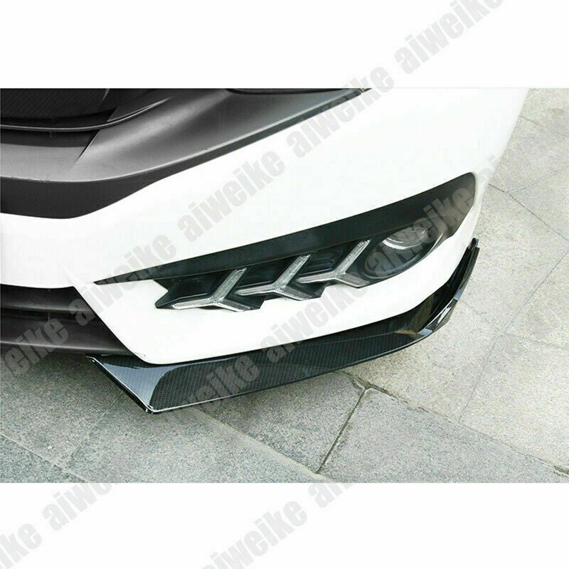 for Honda for Civic 2016-21 Carbon Fiber Front Bumper Lip Diffuser Splitter Spoiler