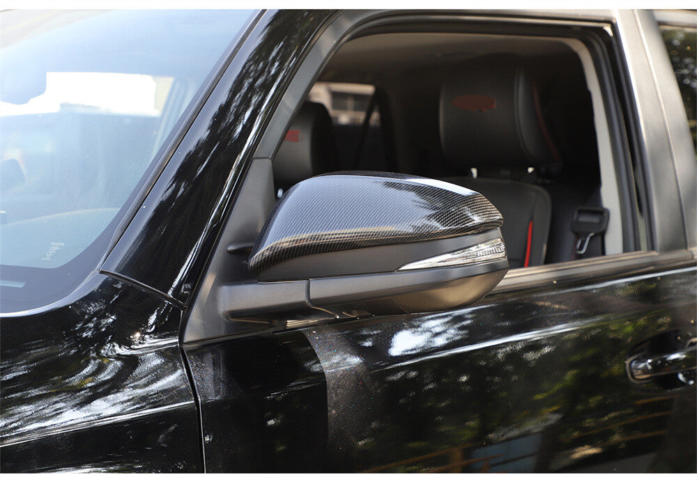 Carbon Fiber ABS Side Rearview Mirror Door Handle Cover For Toyot@ 4Runner 2017+