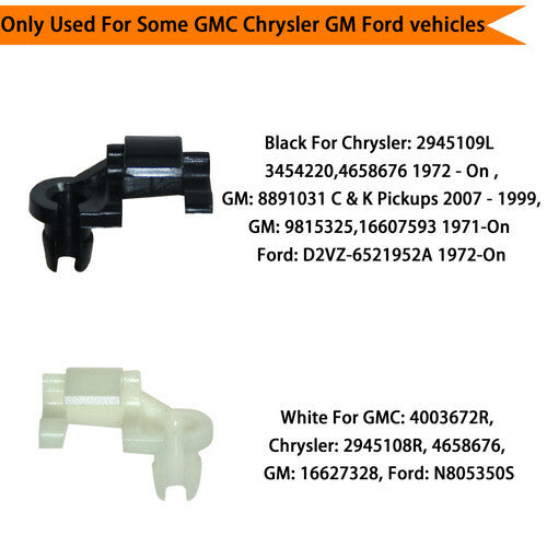 Door lock lever clip for automotive plastic clips, 12 pairs, 5mm lever size, tailgate handle