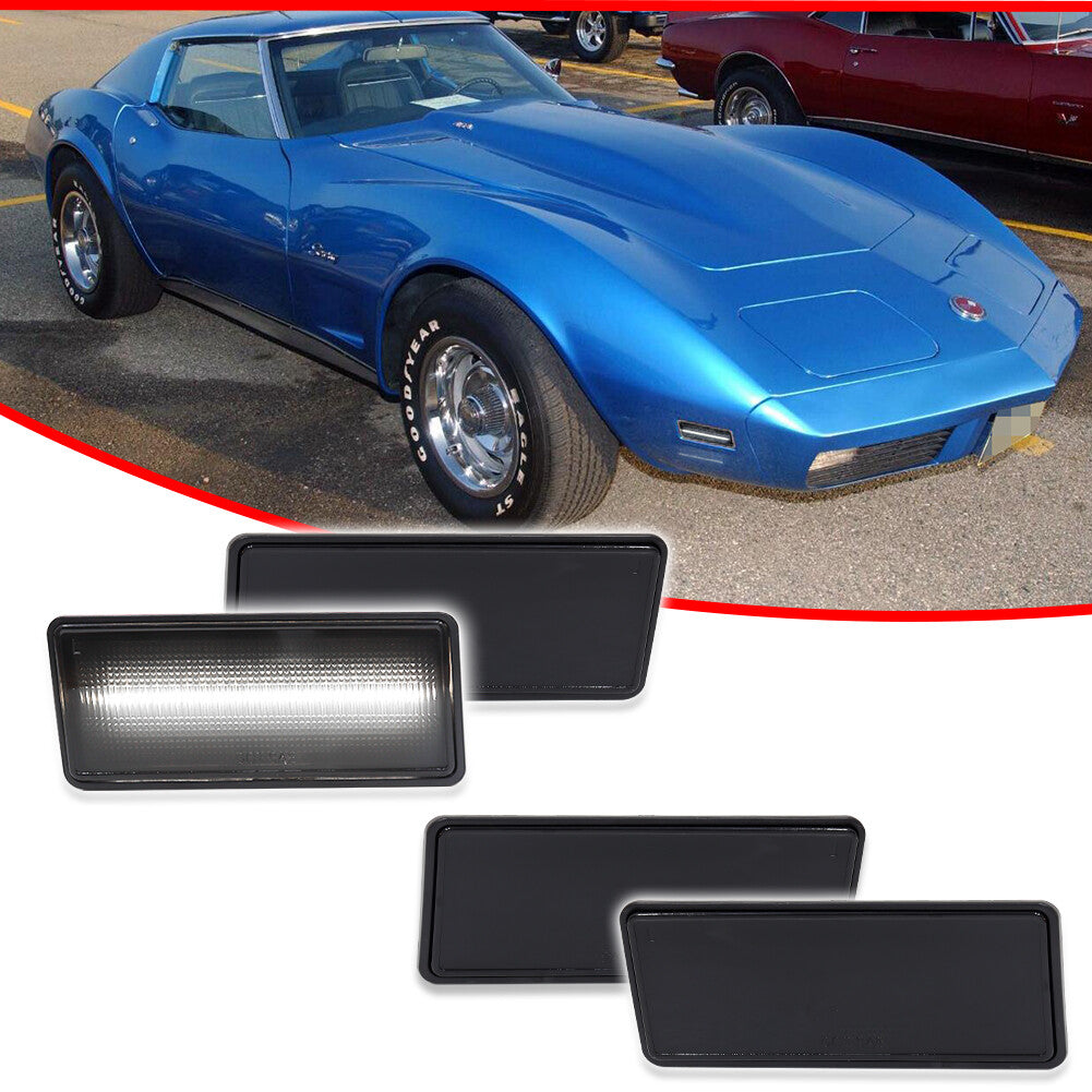4-Pack White LED Side Marker Light Kit for 1974 - 1979 for Corvette C3- v