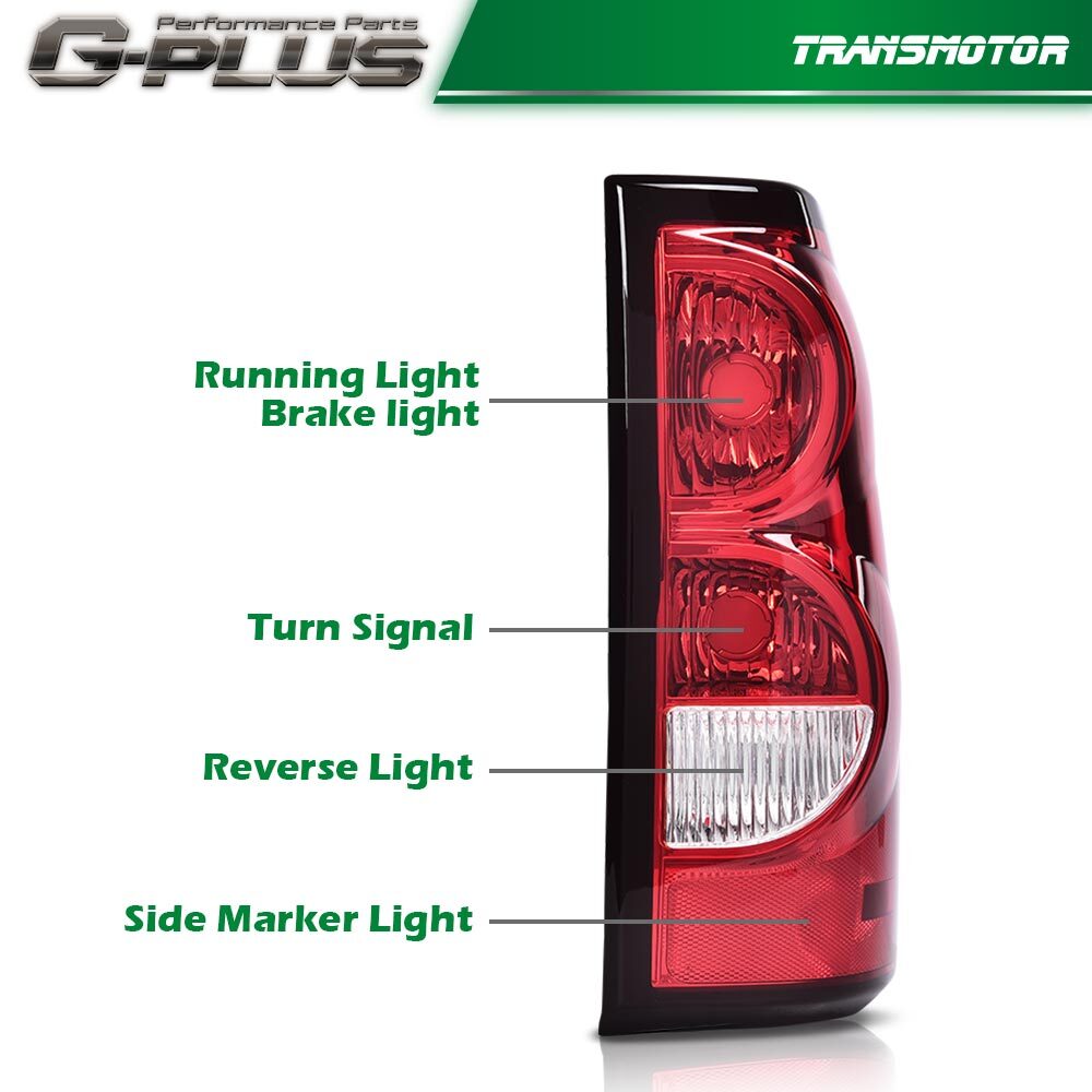 2-Piece Tail Light fit for 2003-2006 Silverado 1500 2500 3500 HD Brake Lights - v