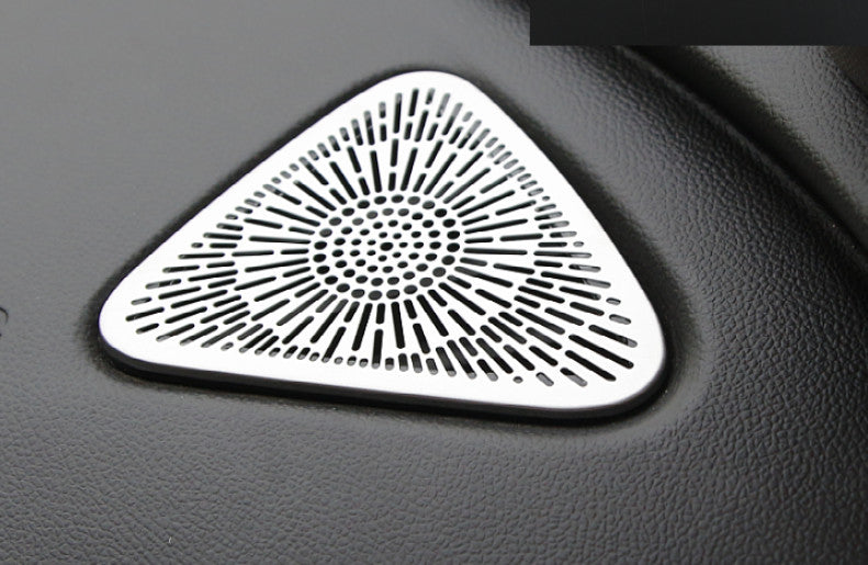 2X Silver Steel Console Dashboard Horn Cover Trim for Chevrolet Malibu 2016-2024