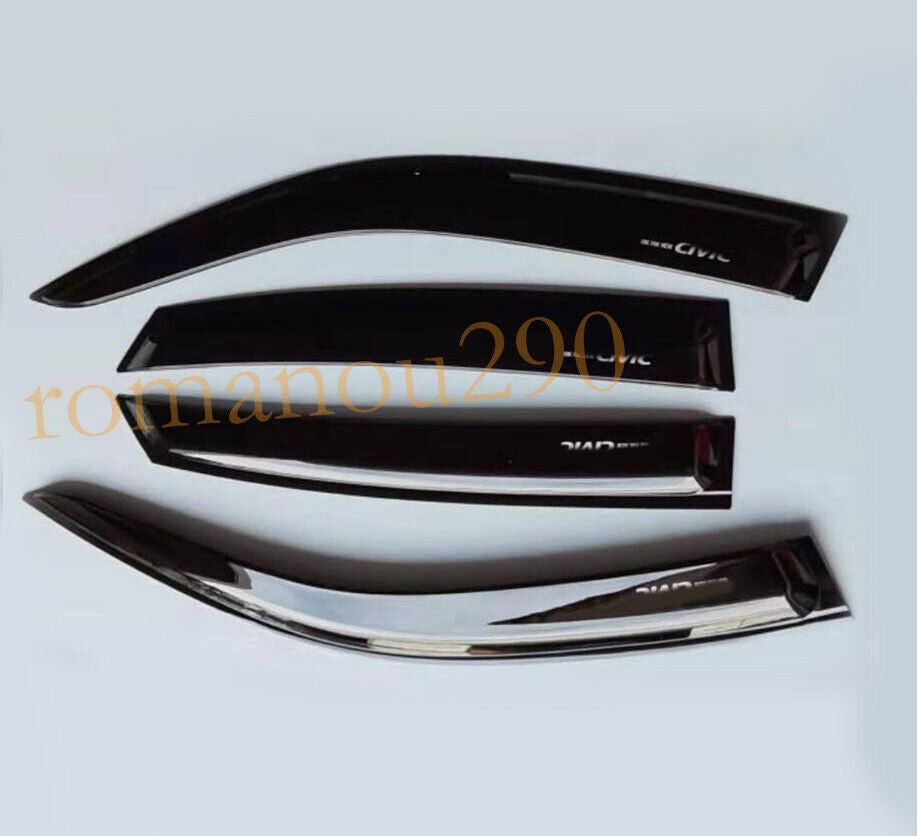 for Honda for Civic Sedan 2022-2024 Black Window Vent Visor Sun Rain Deflector Guard
