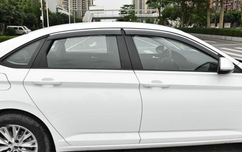 Silver for Volkswagen for Jetta Mk7 ABS Window Visor Shades Sun Rain Guard 2019-2021