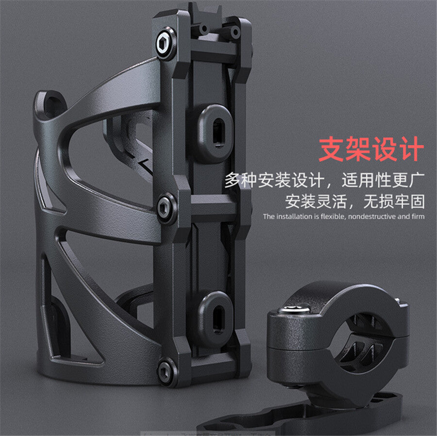 Motorcycle Bicycle Cup Holder Water Bottle Mount Stand For 18MM-32MM Handlebar Q