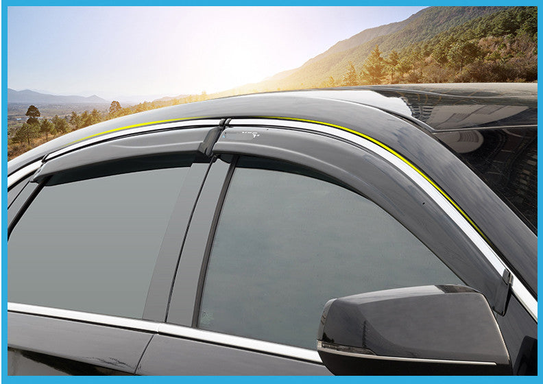 for Cadillac XTS 2013-2020 Acrylic Black Window Visor Shades Sun Rain Guard Trim