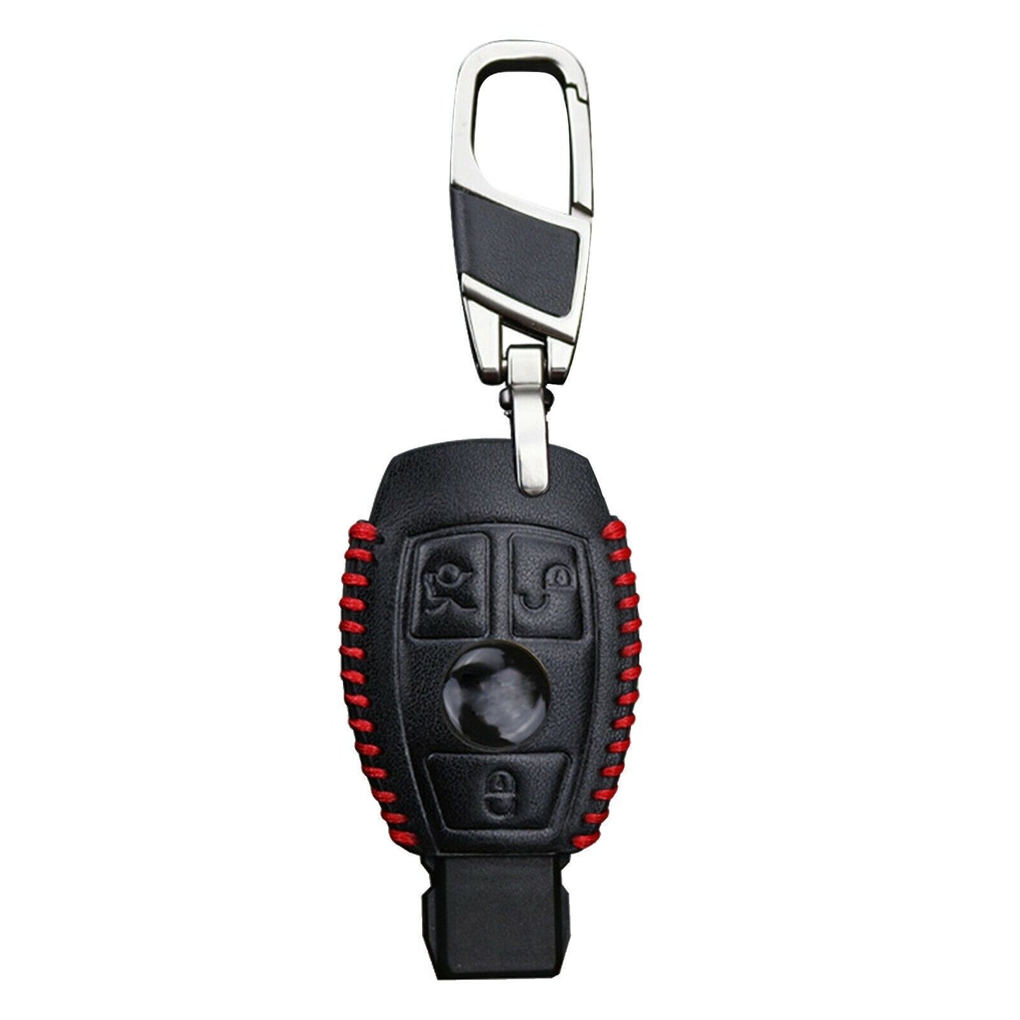 Leather car keychain case holder for Mercedes-Benz remote control 3 buttons Q