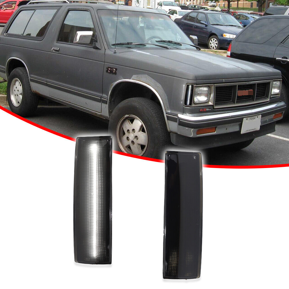 Smoke White Side Marker Corner Lights Left and Right Pair Suitable for for GMC for Oldsmobile - v
