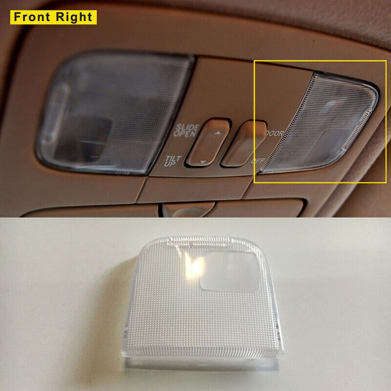 2PCS ABS Inner Front Reading Light Cap Cover Trim for Toyota Prado FJ120 2003-09