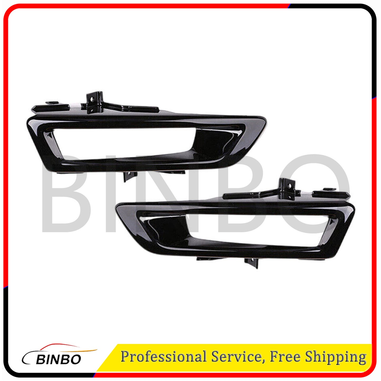 Fit for Land Rover Discovery Sport Front Fog Light Lamp Black Cover Trim 2015-18