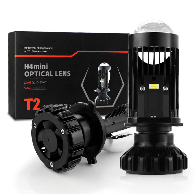2X H4 HB2 9003 for Mini Bi-LED Projector Headlight Lens 100W Hi/Lo Bulb Retrofit LHD