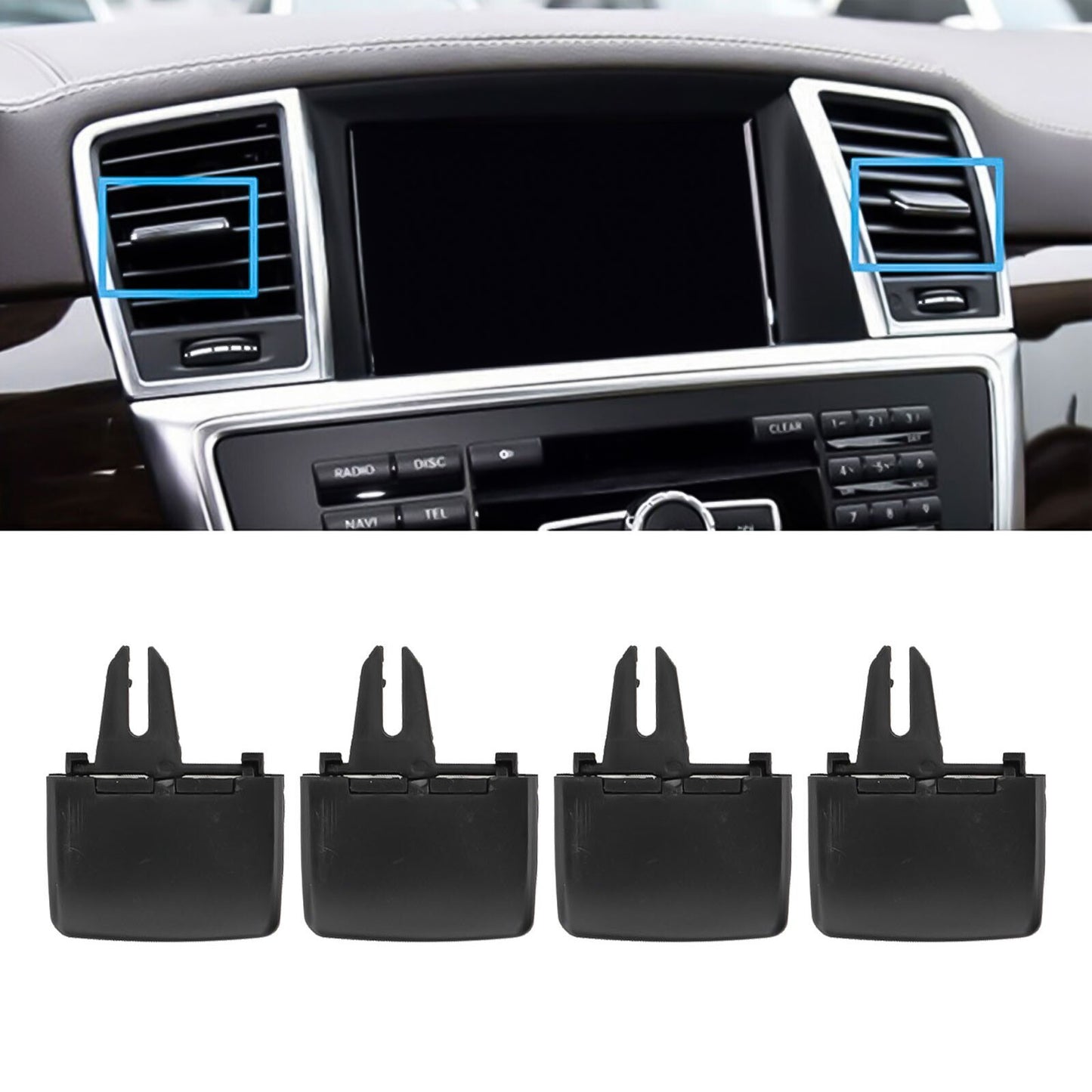 4PCS A/C Air Conditioning Vent Outlet Tab Clip for Mercedes for Benz W166,X166