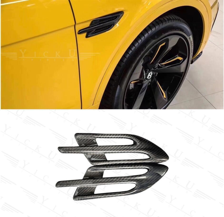 Suitable for 2017-2020 for Bentley for Bentayga . Dry carbon side ventilation grille mesh cover.