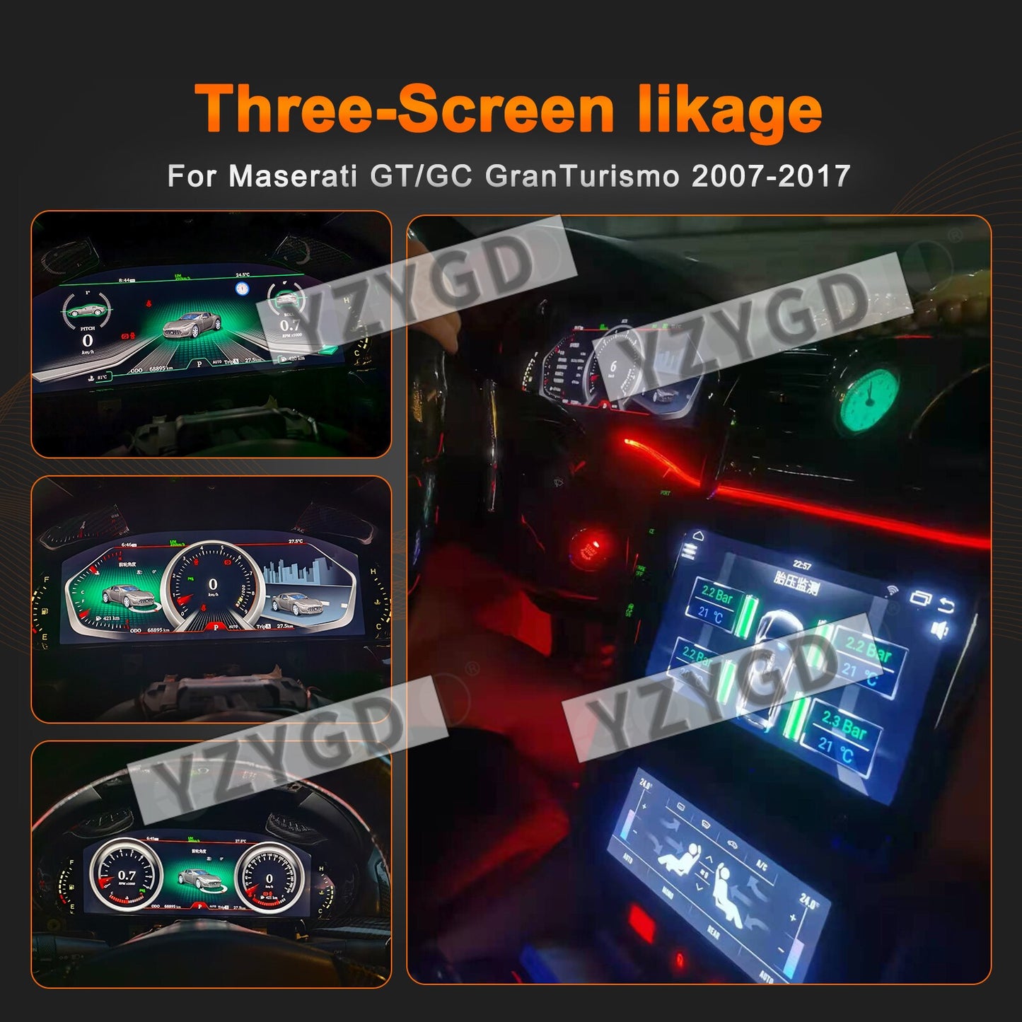 LCD Digital Instrument Speedometer for Maserati GT GC GranTurismo 2007-2017 Q