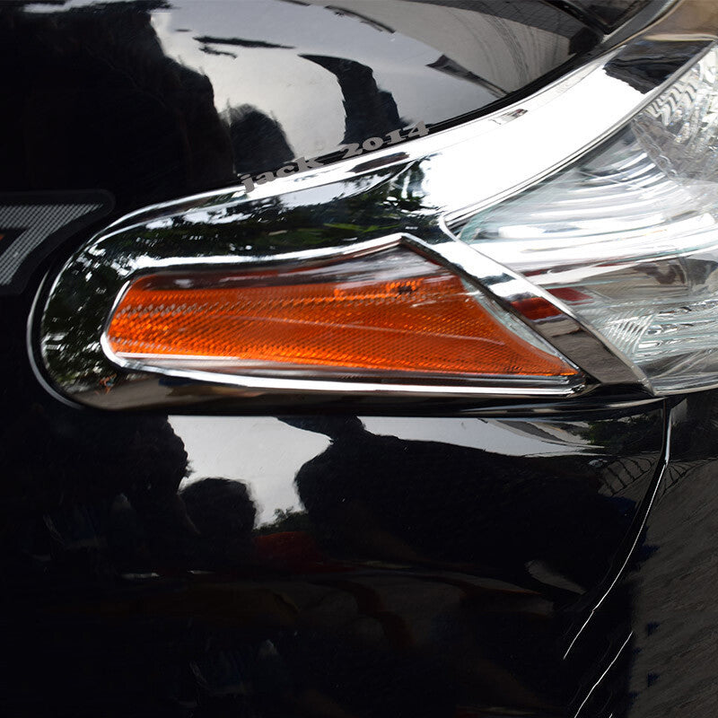 2PCS Cover Trim Chrome Car Front Headlight Lamp for Toyota Highlander 2011-2013