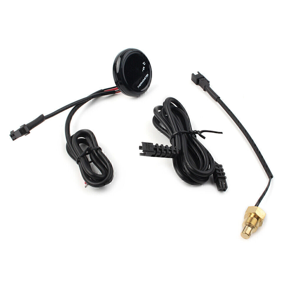 12V LCD Digital Thermometer Water Temperature Sensor Gauge Display