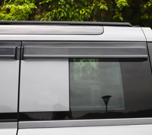 Sun Rain Shield Black 4PC Side Window Visor for Land Rover for Defender 90 2020-2023