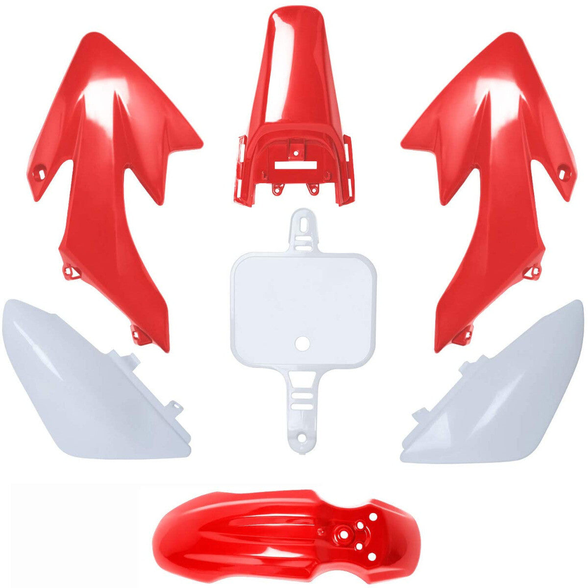 Red Plastics Fender Sticker Kit For CRF50 Pit Dirt Bike 90cc 110cc 125cc Atomik
