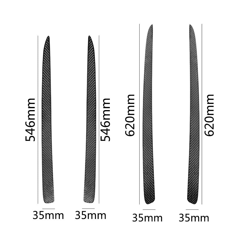 2Pcs Carbon Fiber Side Car Roof Trim Strips For Supra GR A90 2020-2022 v