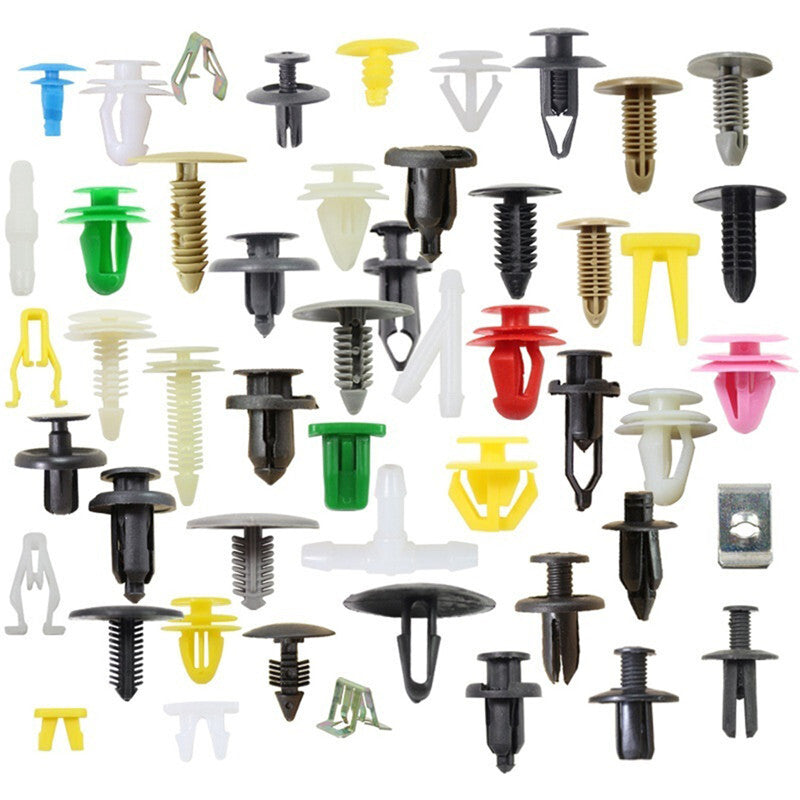 200Pcs Auto Car Body Plastic Push Pin Rivet Fasteners Trim Panel Moulding Clip