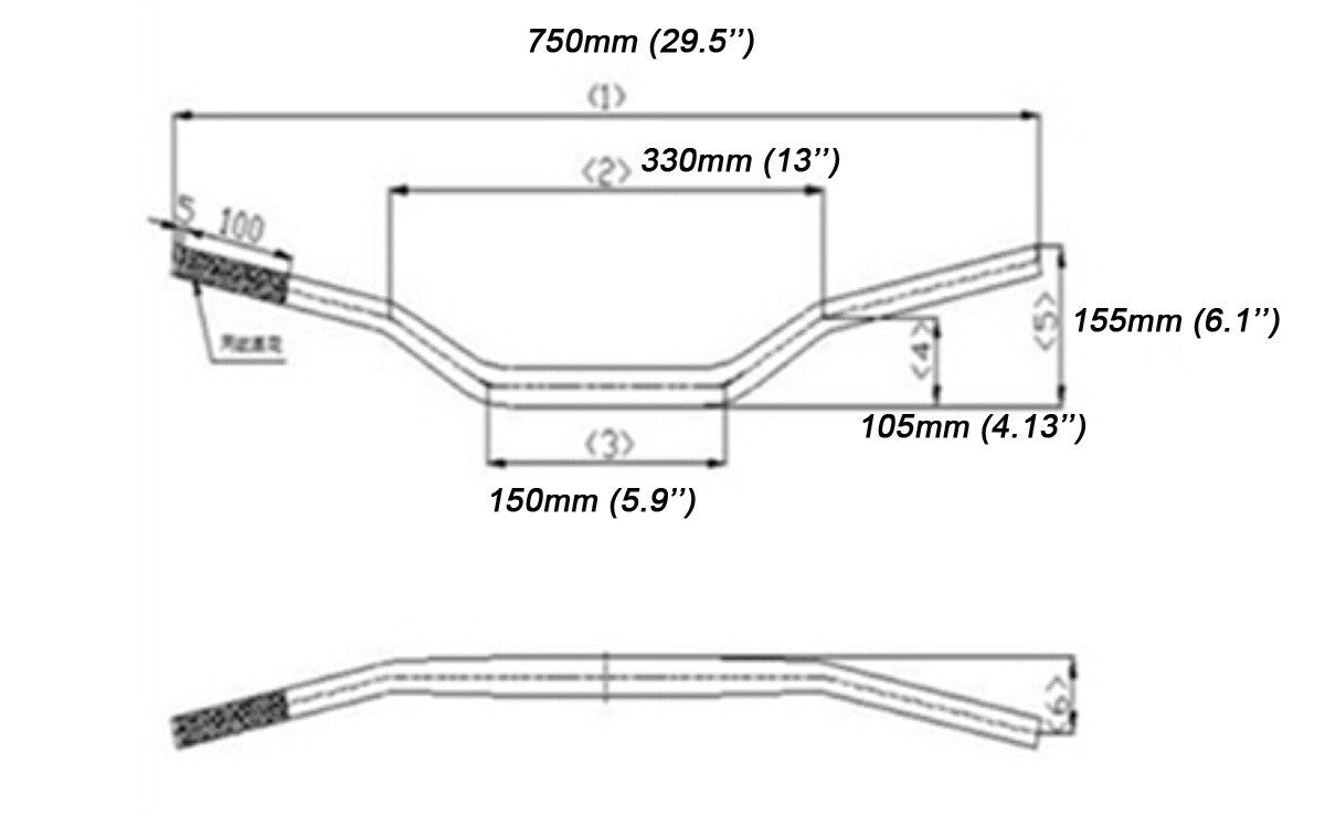 7/8 inch 22 mm standard handlebars for Dirt Pit bikes, Pister Pitpro SDG DHZ