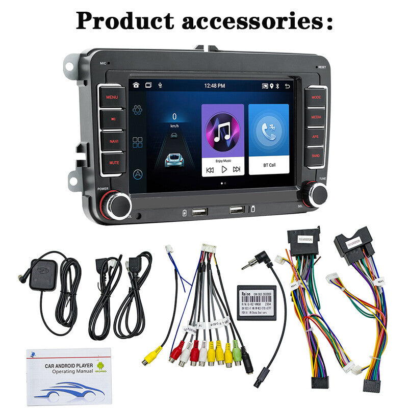 7 32G Carplay Android 12 Car Stereo Radio Player with Backup Camera v