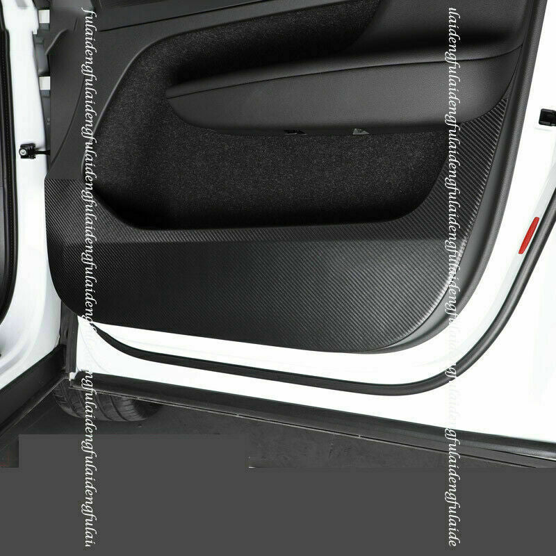 for Volvo XC40 2019-2022 PU Carbon fiber Look Door Anti-Kick Pad Protective Trim